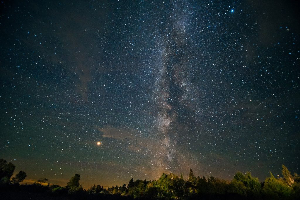 Milky Way night sky taken at North Frontenac Dark Sky Preserve PC: North Frontenac Park Lands