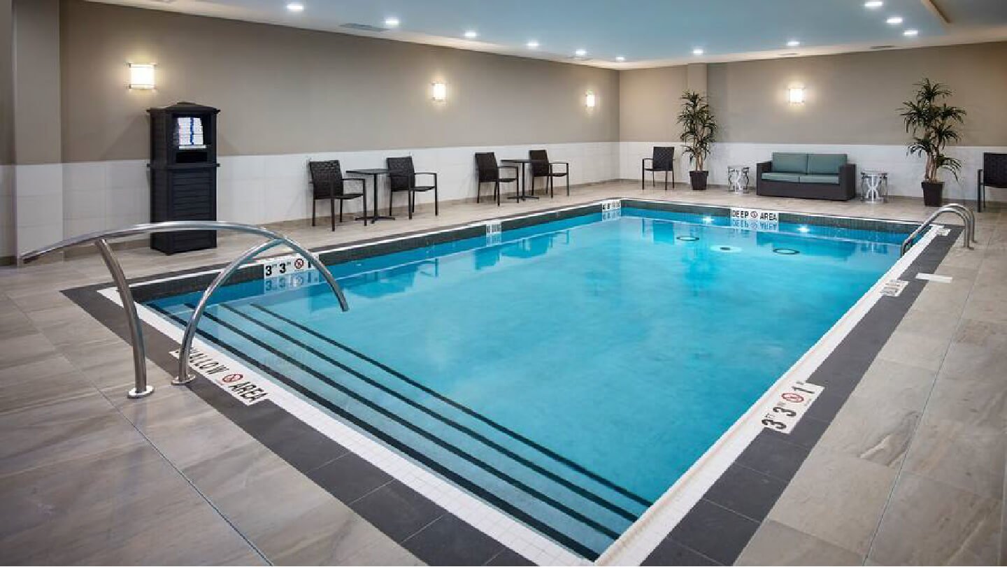 Indoor Pool at the pet-friendly Homewood Suite by Hilton North Bay