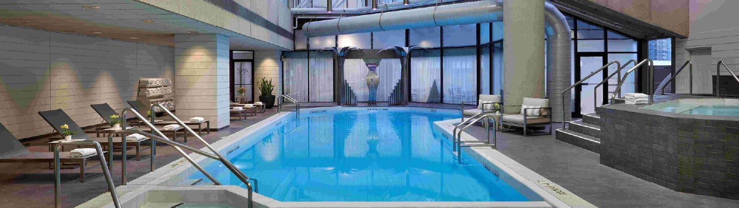 Indoor Pool and Whirlpool at the InterContinental Hotel Toronto