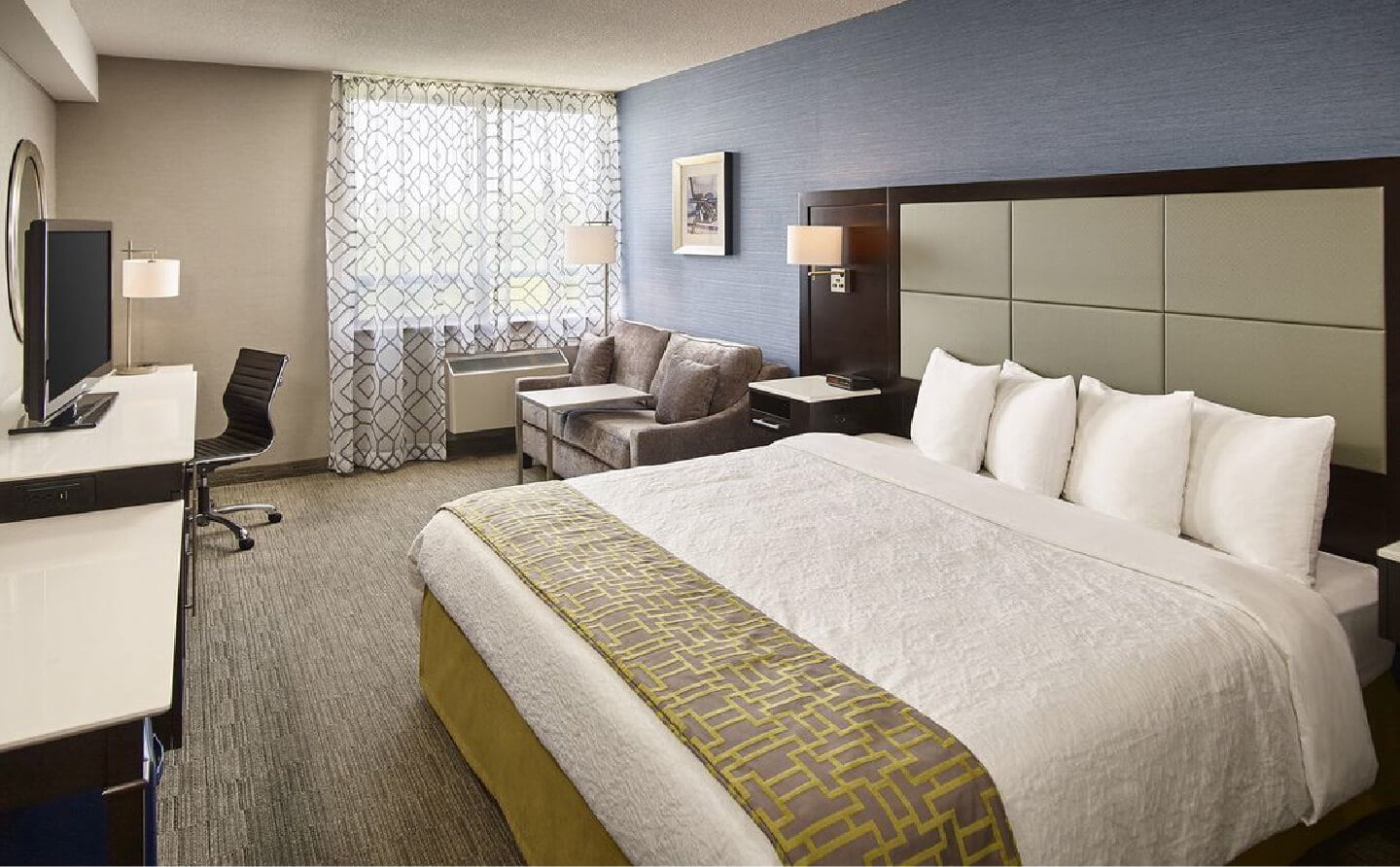 Example Cityview King Room on the First Floor at the pet-friendly Waterfront Hotel Burlington